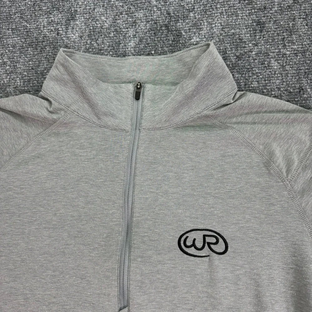 Travis Mathew Pullover Men Large Gray 1/4 Zip Long Sleeve Embroidered Golf *READ